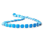 8x8mm Dyed Turquoise Howlite faceted pillow beads 13.5 inch 37 pieces - The Bead Traders