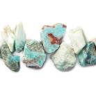 8x8x3-22x17x7mm Larimar top drilled Natural Crystal Chip beads 7.5 inch 31 beads - The Bead Traders