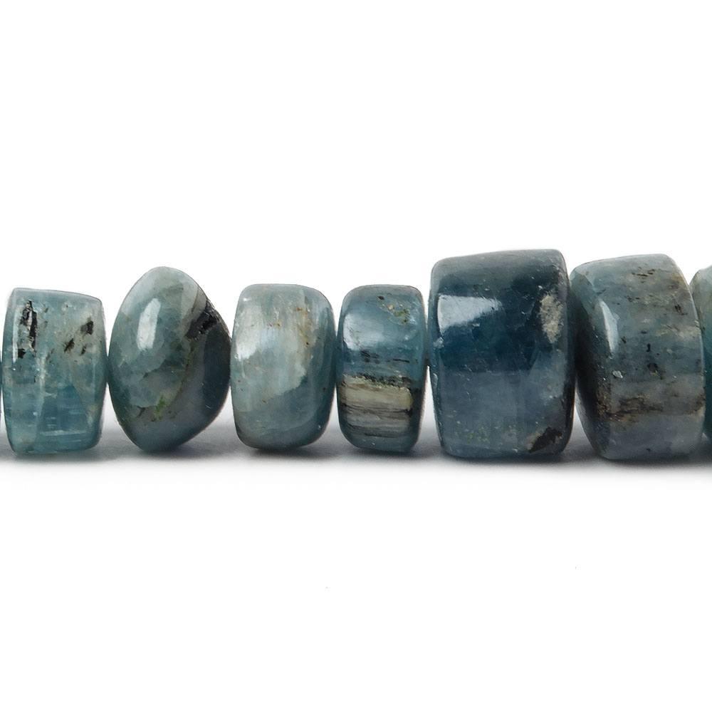 9-10mm Blue Kyanite plain Heishi beads 16 inch 88 pcs/string - Lot of 5 - The Bead Traders