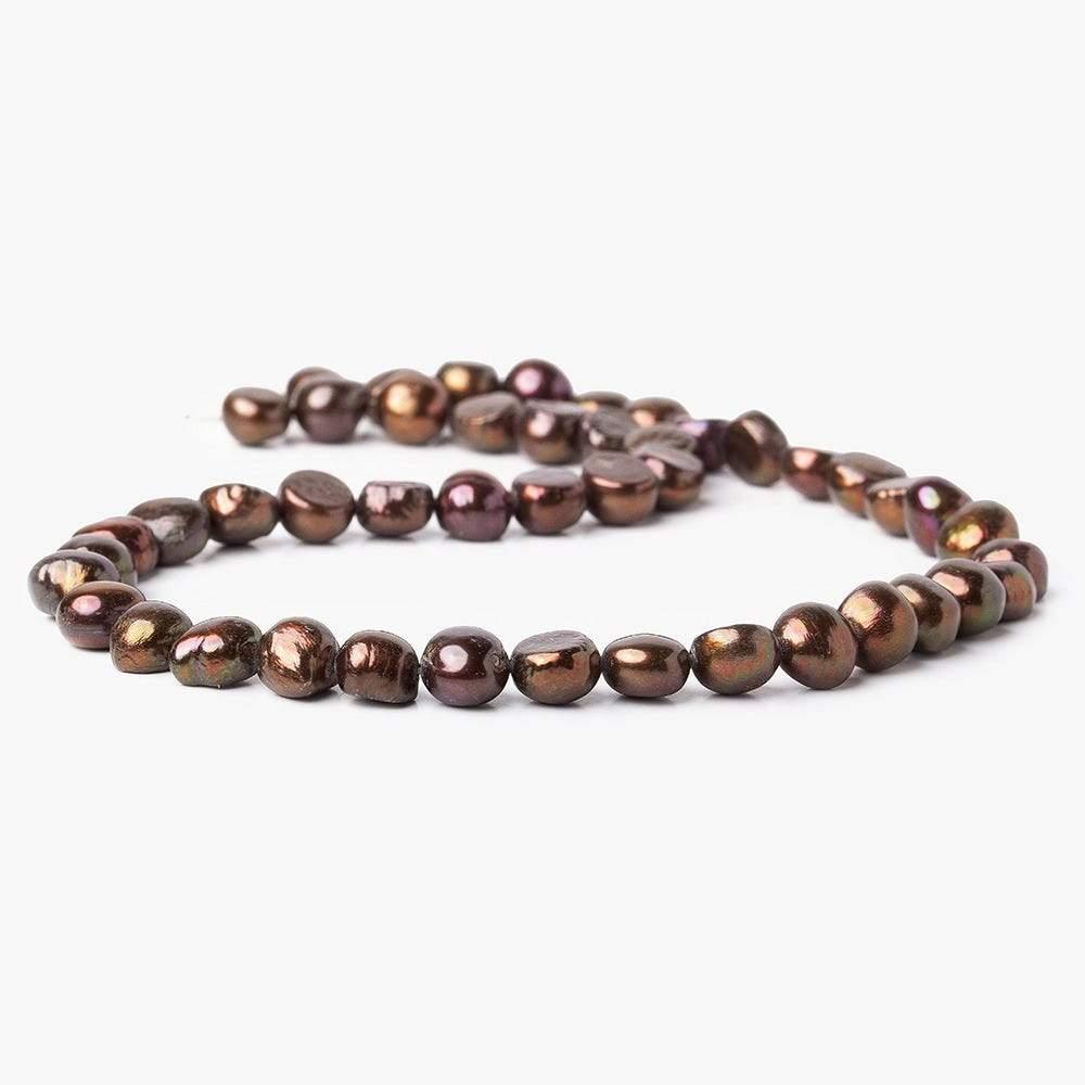 9-10mm Chocolate Baroque Pearl, 15 inch, 45 pieces - The Bead Traders