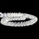 9-10mm Crystal Quartz faceted rondelle beads (lab created) 15 inch 67 pieces - The Bead Traders