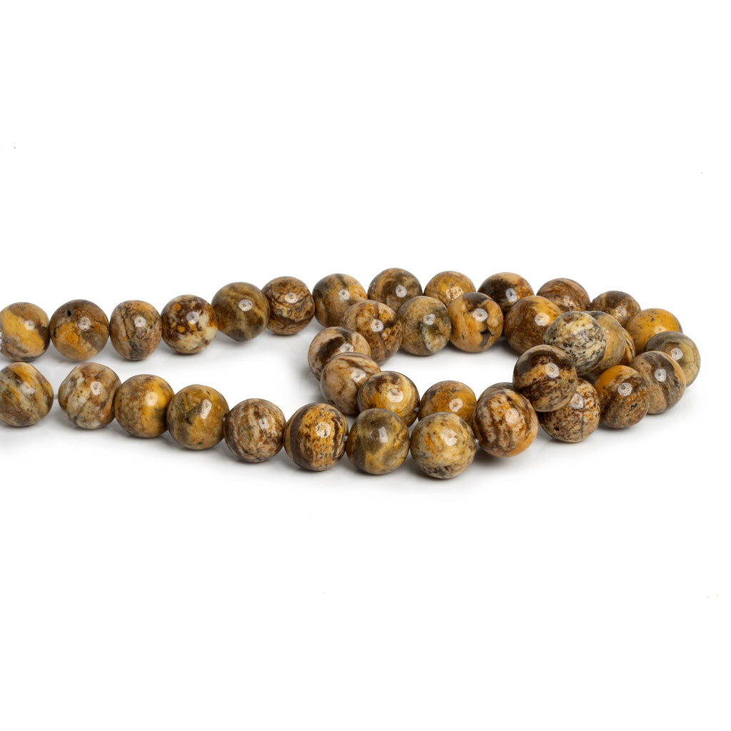 9-10mm Jasper Handcut Rounds 15 inch 35 beads - The Bead Traders