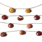 9-10mm Moukaite Jasper Faceted Heart 6 inch 6 Beads - The Bead Traders