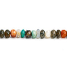 9-10mm Multi Gemstone Plain Rondelles 16 inch 75 beads - The Bead Traders