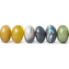9-10mm Multi Opal plain rondelle beads 15.5 inch 59 pieces - The Bead Traders