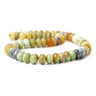 9-10mm Multi Opal plain rondelle beads 15.5 inch 59 pieces - The Bead Traders