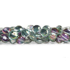 9-10mm Mystic Blue Topaz Faceted Coin Beads 9 inch 25 pieces - The Bead Traders