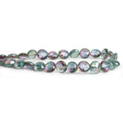 9-10mm Mystic Blue Topaz Faceted Coin Beads 9 inch 25 pieces - The Bead Traders