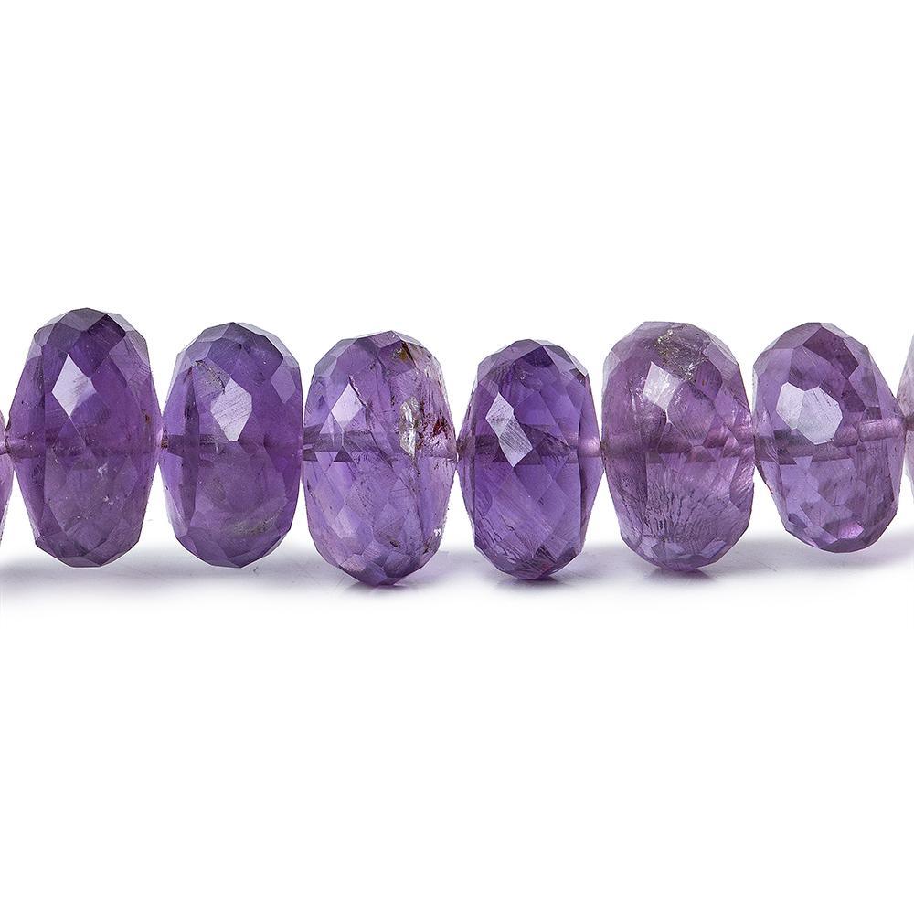 9-10mm Shaded Amethyst faceted rondelles 6 inches 26 beads - The Bead Traders