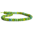 9-10mm Yellow & Green Opal Plain Rondelles 16 inch 68 beads - The Bead Traders