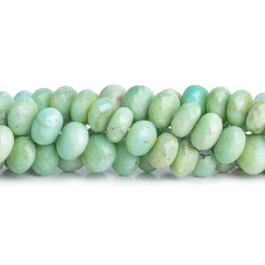 9-11mm Amazonite Faceted Rondelles 15 inch 58 beads - The Bead Traders
