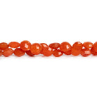 9-11mm Carnelian Faceted Coins 8 inch 20 beads - The Bead Traders