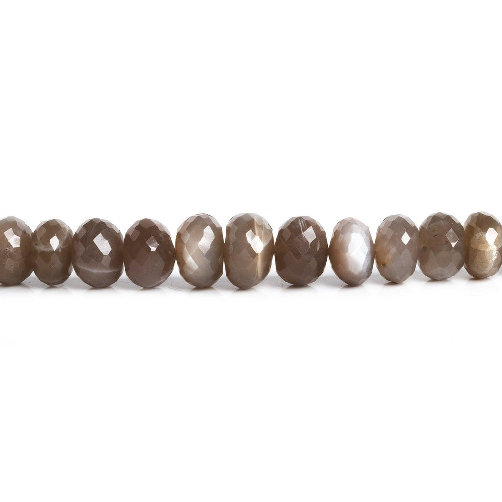 9-11mm Chocolate Moonstone Faceted Rondelles 15 inch 63 beads - The Bead Traders