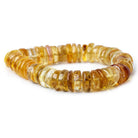 9-11mm Citrine HydroQuartz Plain Heishi & Rondelles 7 inch 38 beads - The Bead Traders