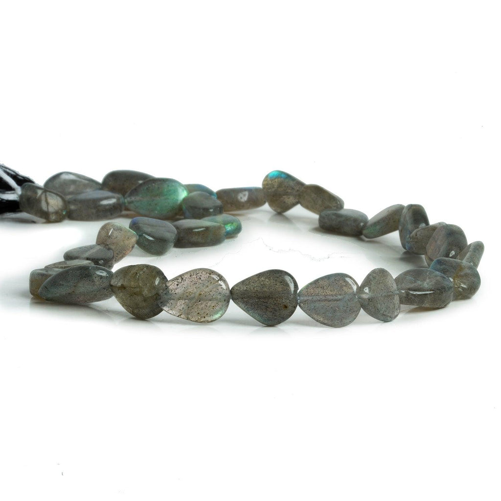 9-11mm Labradorite Straight Drilled Plain Pear Beads 13 inch 32 pieces - The Bead Traders