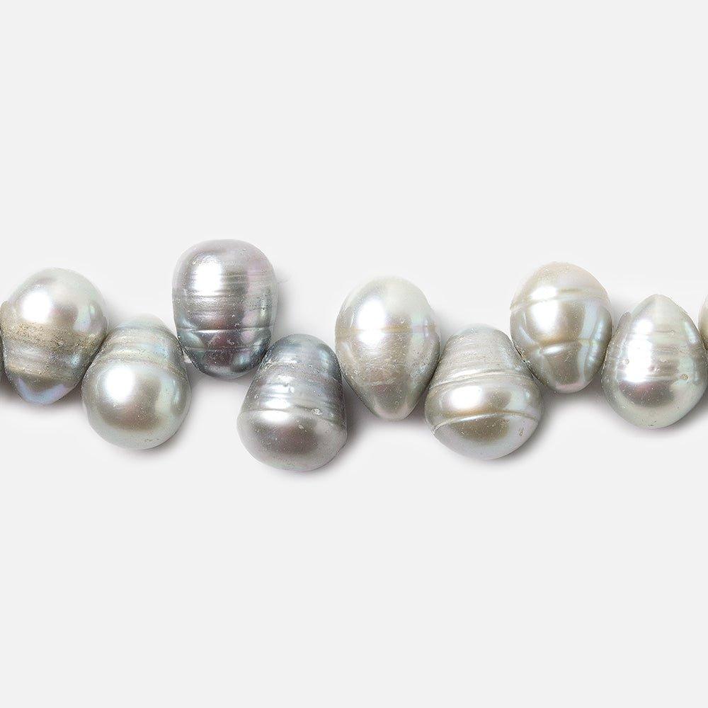 9-11mm Silver Baroque Freshwater Pearls, 15 inch - The Bead Traders