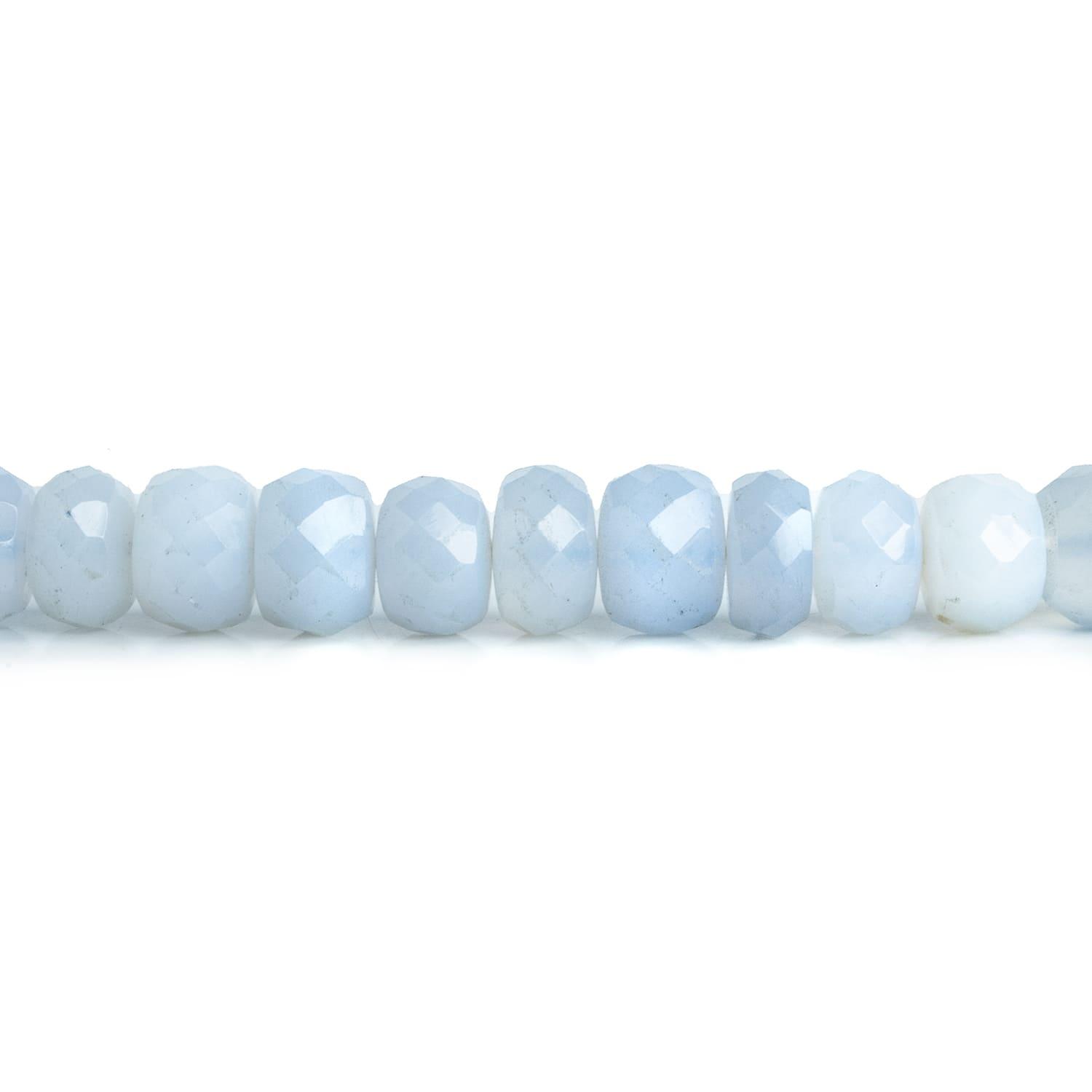 9-11mm Turkish Chalcedony Faceted Rondelles 14 inch 52 beads - The Bead Traders