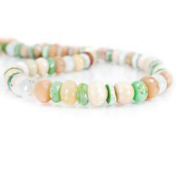 9-12mm Multi-gemstone Faceted Rondelles 16 inch 69 beads - The Bead Traders