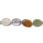 9-12mm Multi Gemstone Plain Oval Beads, 14 inch - The Bead Traders