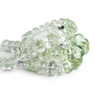 9-12mm Shaded Prasioilte Plain Rondelles 16 inch 68 beads - The Bead Traders