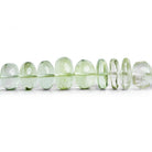 9-12mm Shaded Prasioilte Plain Rondelles 16 inch 68 beads - The Bead Traders