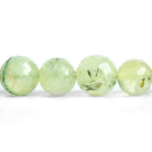 9-13mm Prehnite Faceted Round Beads 14 inch 40 pieces - The Bead Traders