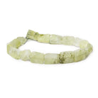 9-14mm Prehnite Hammer Faceted Rectangle Beads 8 inch 16 pcs - The Bead Traders
