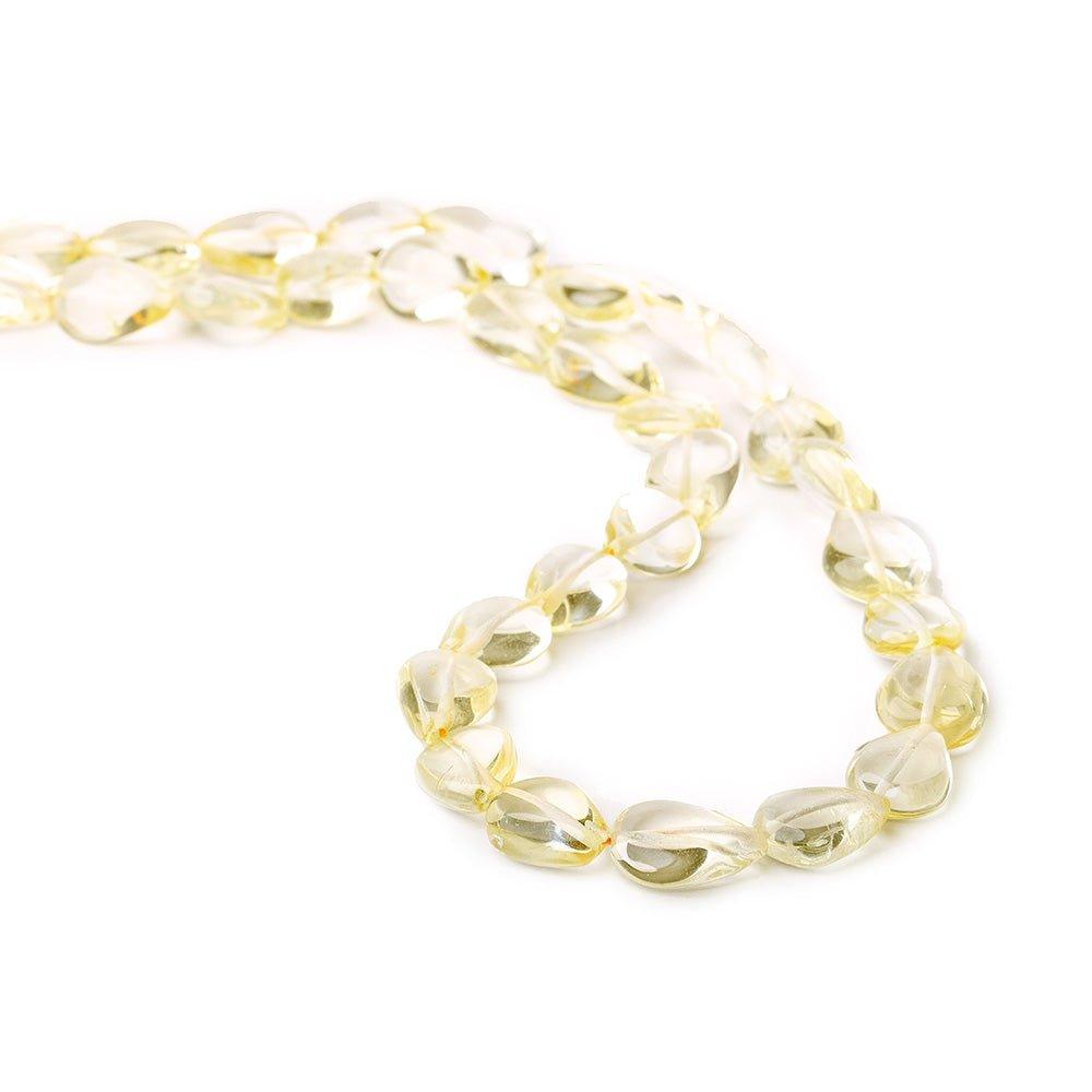 9-15mm Citrine Plain Pear Beads 13 inch 31 pieces - The Bead Traders