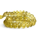 9-16mm Lemon Quartz Faceted Rondelles 15 inch 55 beads - The Bead Traders