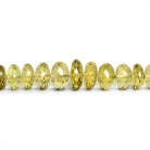 9-16mm Lemon Quartz Faceted Rondelles 15 inch 55 beads - The Bead Traders