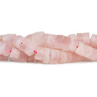 9-18mm Matte Rose Quartz Heishis 15 inch 47 beads AA Grade - The Bead Traders