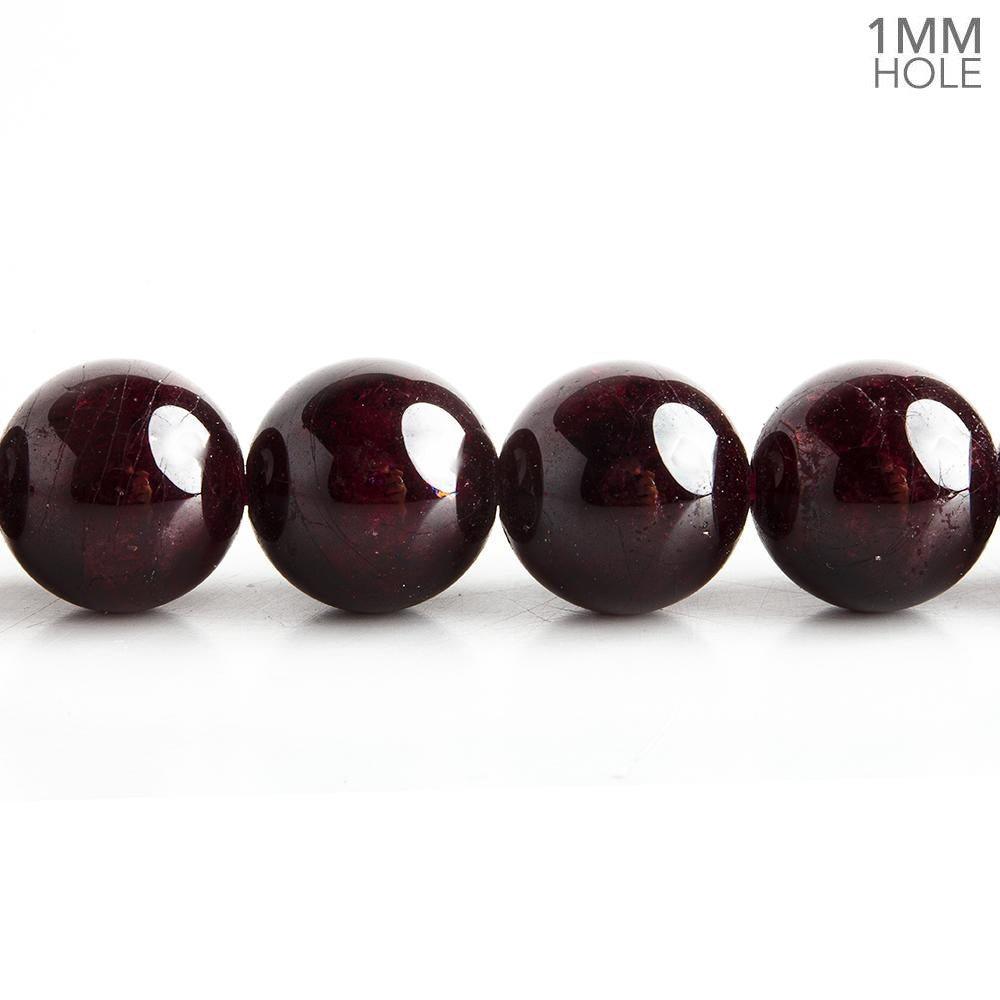 9-9.5mm Garnet Plain Round Beads 15.5 inch 42 pieces A - The Bead Traders
