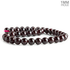 9-9.5mm Garnet Plain Round Beads 15.5 inch 42 pieces A - The Bead Traders