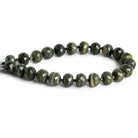 9-9.5mm Olive Green Agate Faceted Rounds 8 inch 23 beads - The Bead Traders