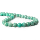 9.5-10mm Amazonite plain round beads 16 inch 40 pieces - The Bead Traders