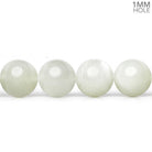 9.5-10mm Grey Moonstone plain rounds 38 beads 15 inch - The Bead Traders
