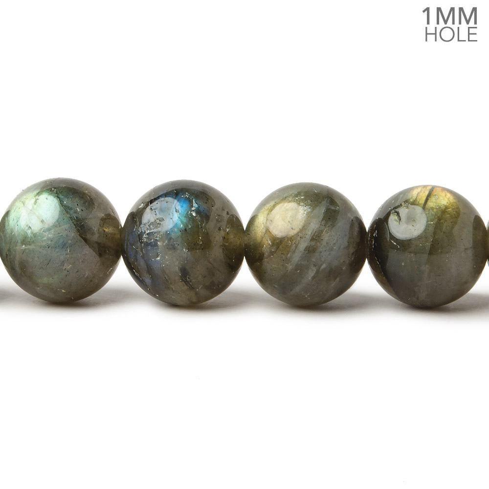 9.5-10mm Labradorite plain round beads 15.5 inch 40 pieces - The Bead Traders