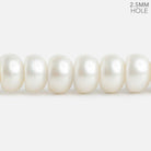 9.5-10mm Off White 2.5mm Large Hole Button Freshwater Pearls 30 pieces - The Bead Traders