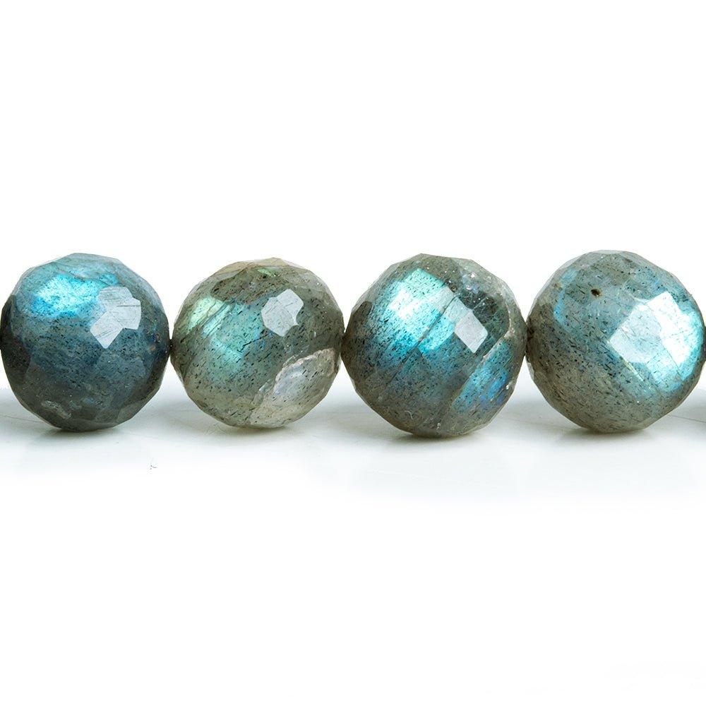 9.5mm-11mm Labradorite Faceted Round Beads 16 inch 43 pieces - The Bead Traders