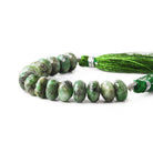 9.5mm Brazilian Emerald faceted rondelle beads 3.5 inch 16 pieces - The Bead Traders