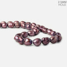 9.5x10-11x12mm Merlot Purple Baroque 2.5mm Large Hole Pearls 15 in. 35 pcs - The Bead Traders