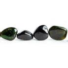 9.5x9mm 14.5x12mm Green Tourmaline Plain Nugget Beads 17 inch 36 pieces - The Bead Traders