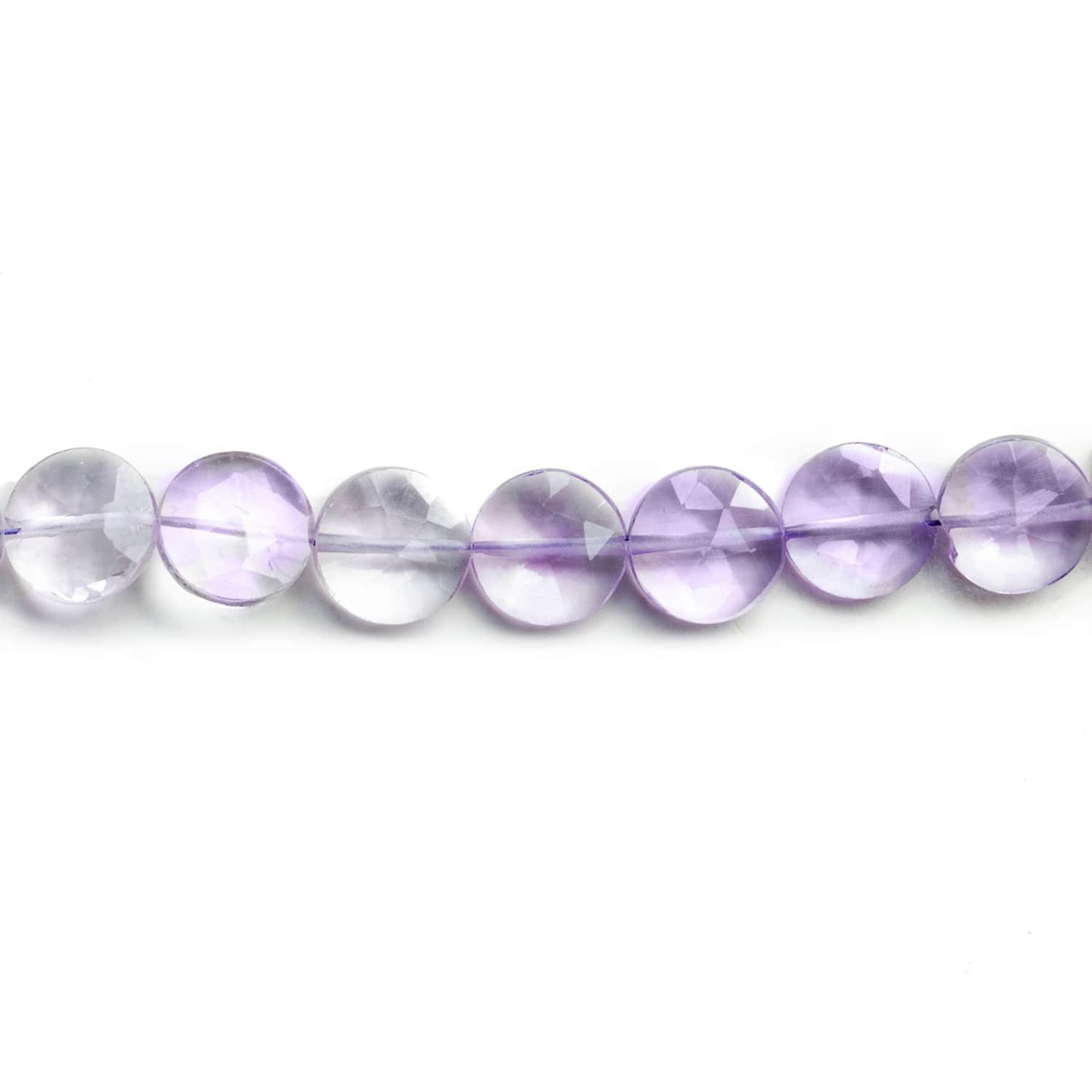 9mm Amethyst Faceted Coins 7.5 inch 27 beads - The Bead Traders