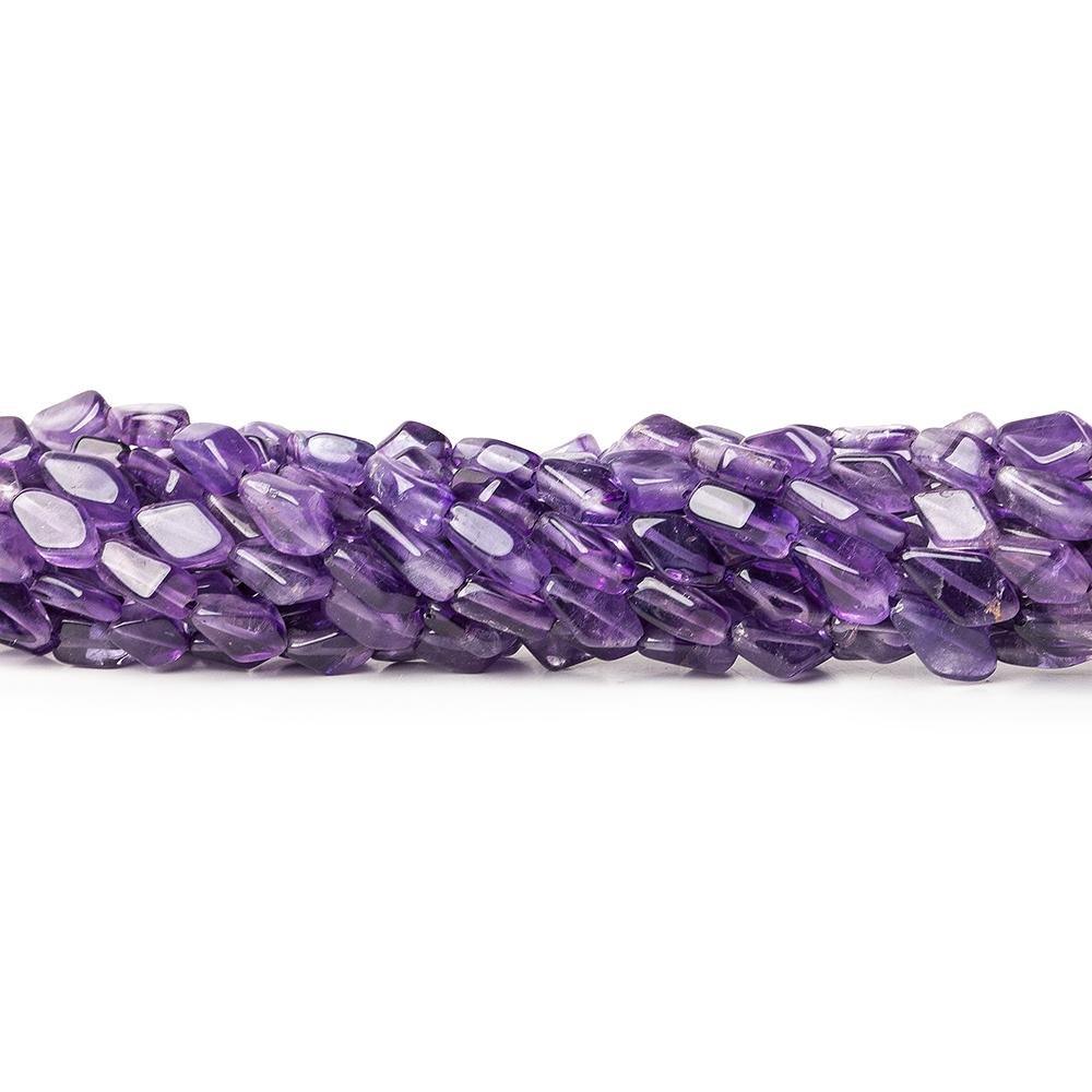 9mm Amethyst Plain Kite Beads, 14 inch - The Bead Traders