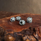 9mm Antique Silver Plated Large Hole Beads Set of 2 - The Bead Traders