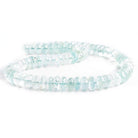9mm Aquamarine Faceted Rondelle Beads 15 inch 83 pieces - The Bead Traders