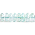 9mm Aquamarine Faceted Rondelle Beads 15 inch 83 pieces - The Bead Traders