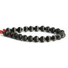 9mm Black Gold Plated Copper Corrugated Rounds 8 inch 23 beads - The Bead Traders
