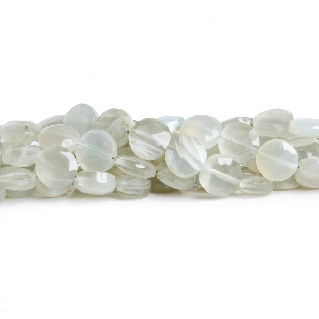 9mm Ceylon Moonstone Faceted Coins 8 inch 21 beads - The Bead Traders
