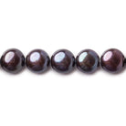 9mm Dark Peacock Brown Button Freshwater Pearls 16 inch 45 pieces - The Bead Traders
